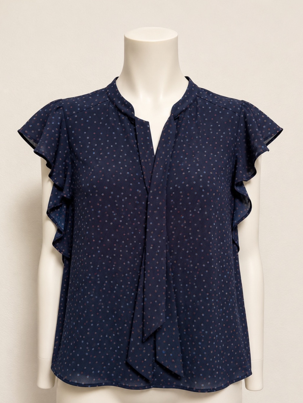 Abercrombie & Fitch Navy Floral Dot Shirt Size medium